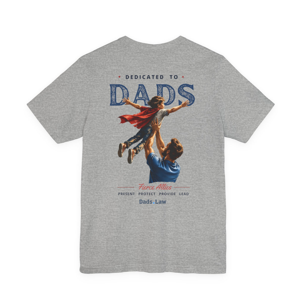 Dedicated to Dads Tee — Athletic Heather