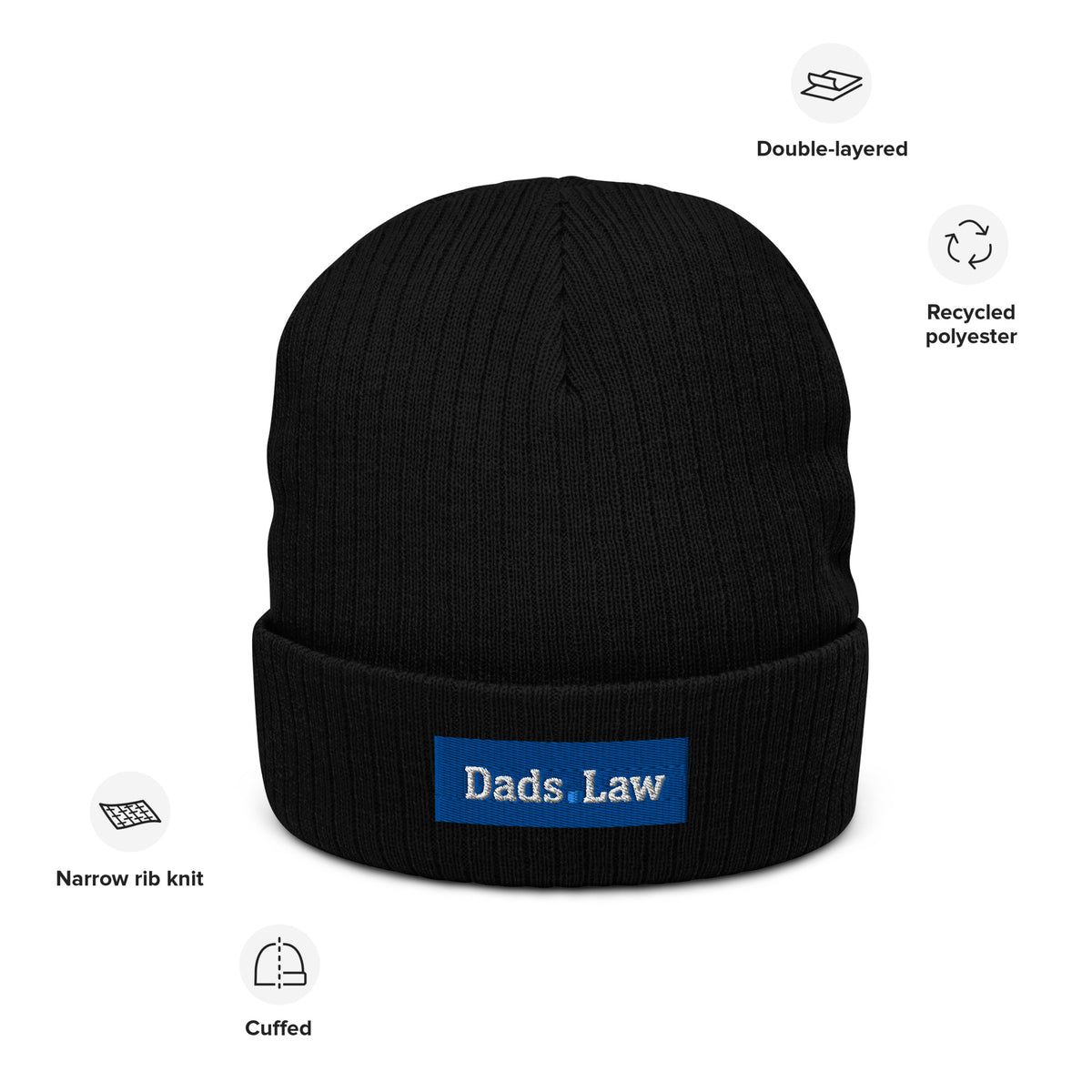 Dads.Law Signature Ribbed Beanie