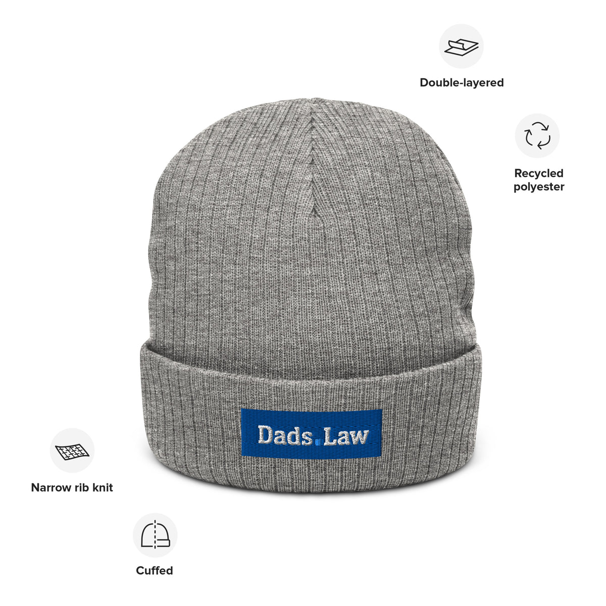 Dads.Law Signature Ribbed Beanie