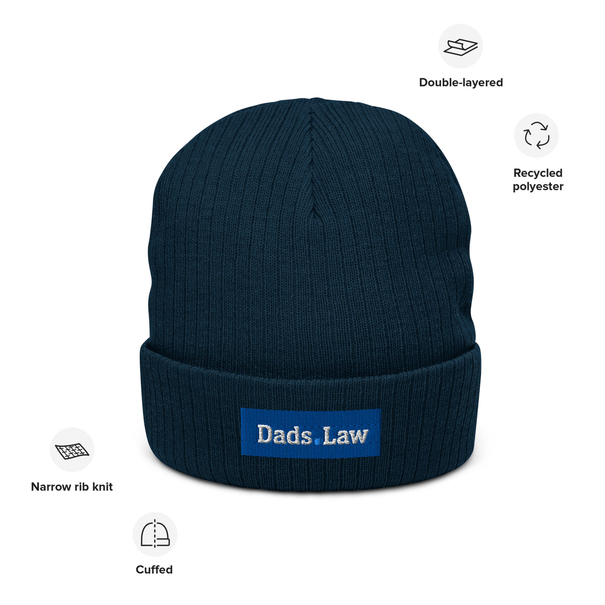 Dads.Law Signature Ribbed Beanie